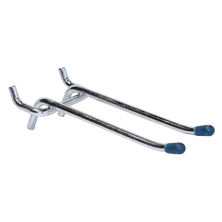 Crawford Crawford Silver Steel 4 in. Peg Hooks 2 pk 14444